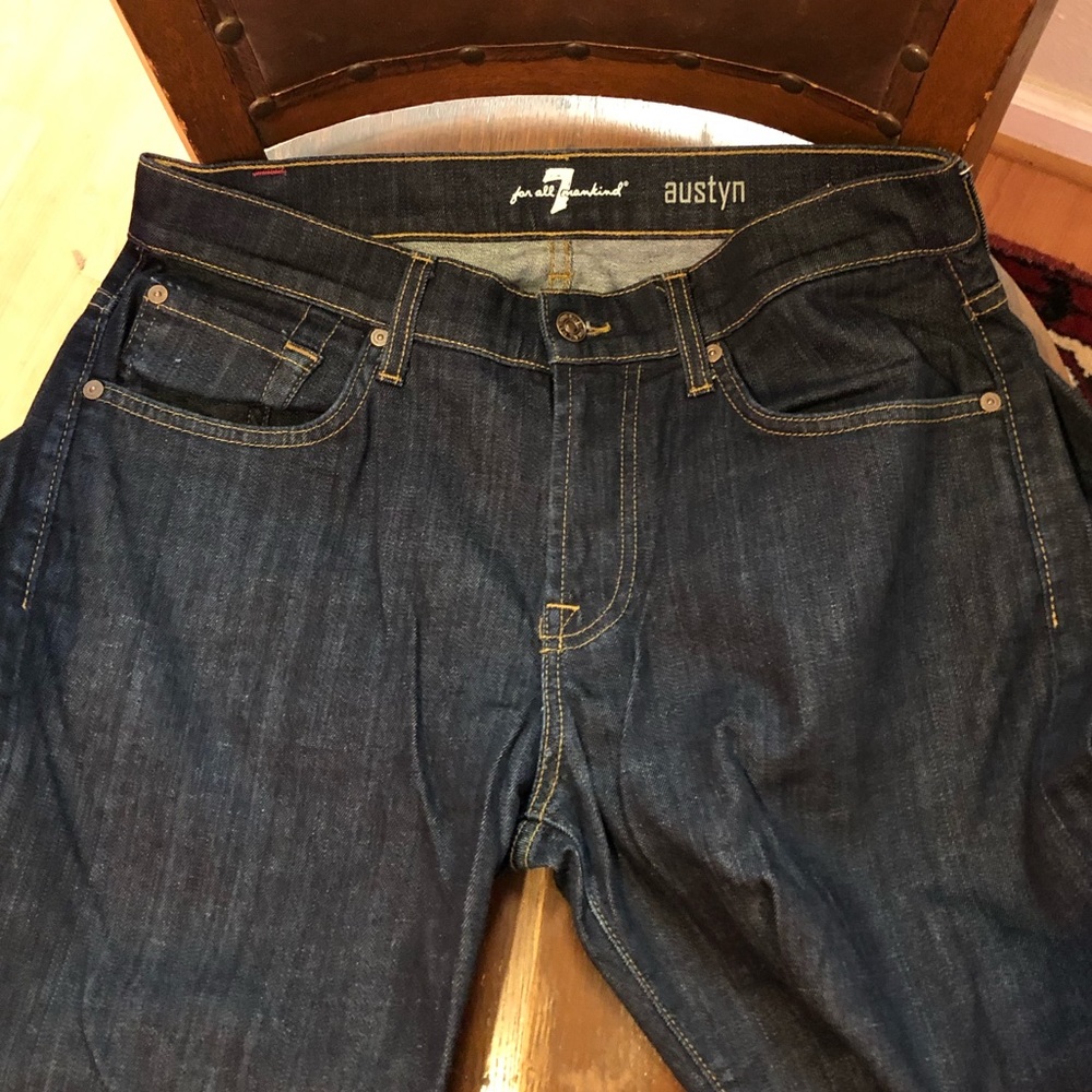 NWOT Men’s 7 for all man kind DESIGNER JEANS sz 32